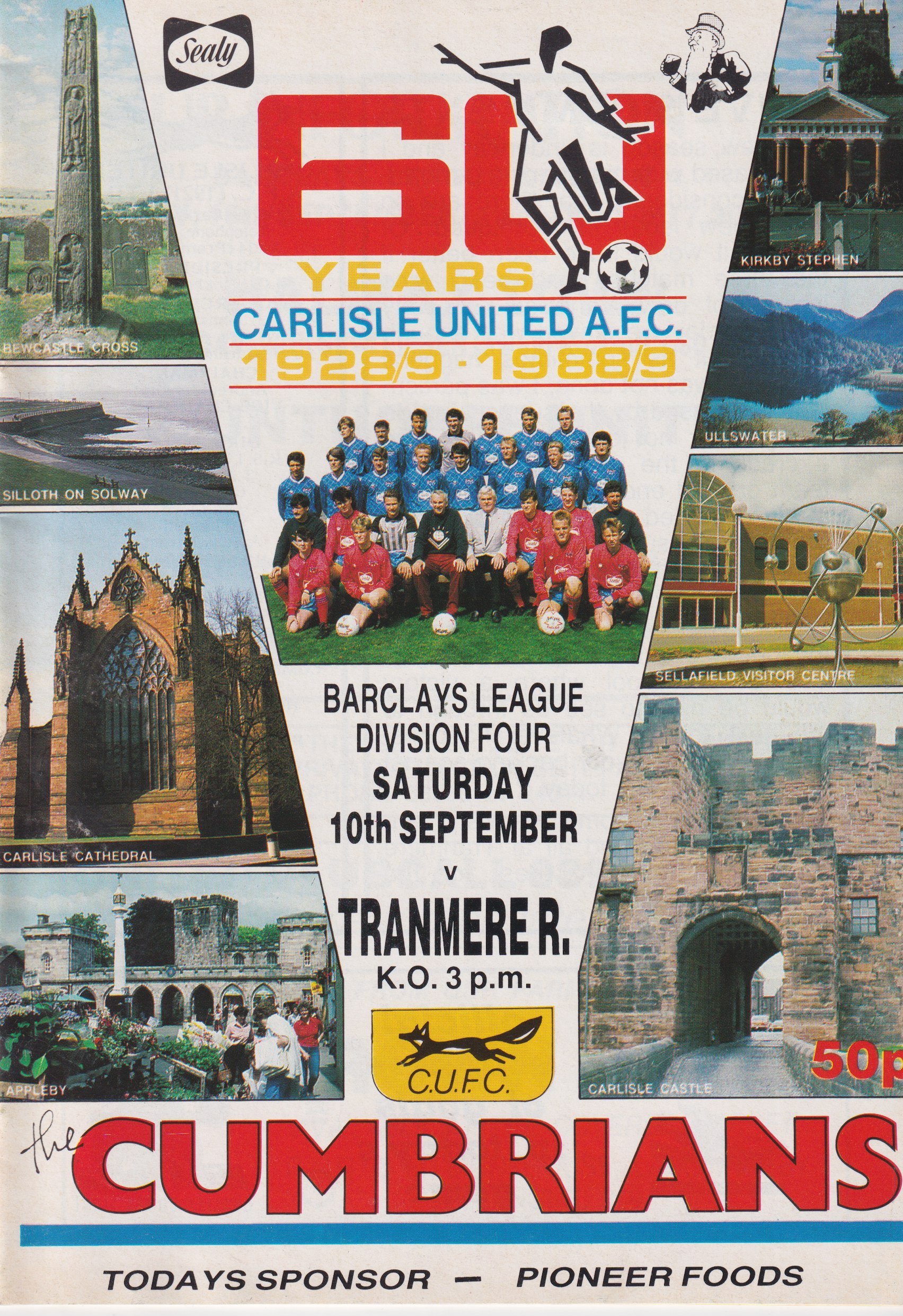 Carlisle United v Tranmere Rovers match programme
